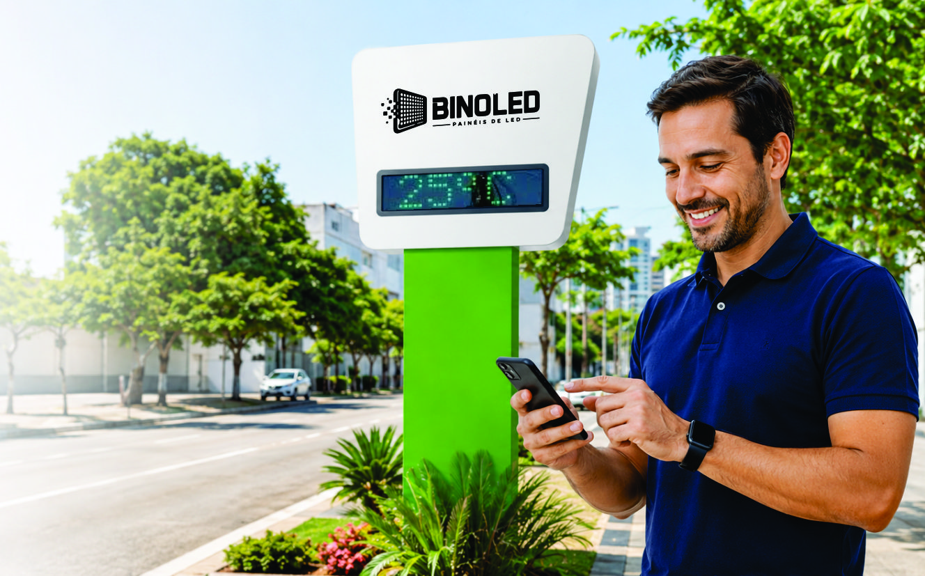 Controle de painel de LED pelo celular